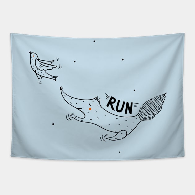 Run! Tapestry by annapaff