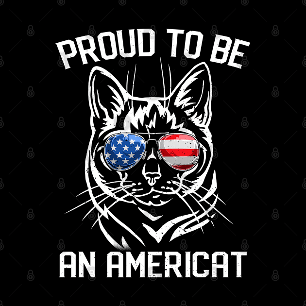 American Cat Shirt, 4th Of July Proud To Be Americat Women by nikolay