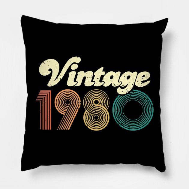 40th birthday gifts for men and women 1980 gift 40 years old Pillow by CheesyB