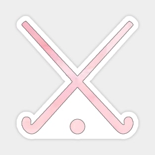 Field Hockey Pink Magnet