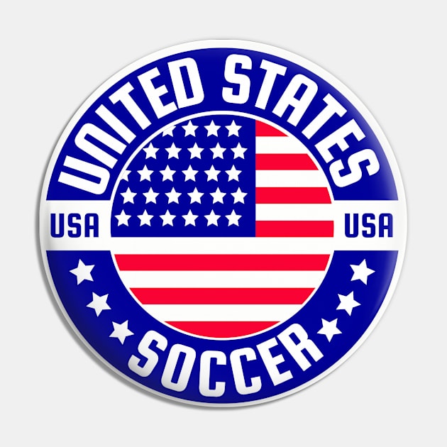 Usa Flag Soccer Pin by footballomatic