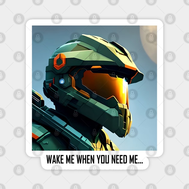 Halo game quotes - Master chief - Spartan 117 - WQ01-v4 Magnet by trino21