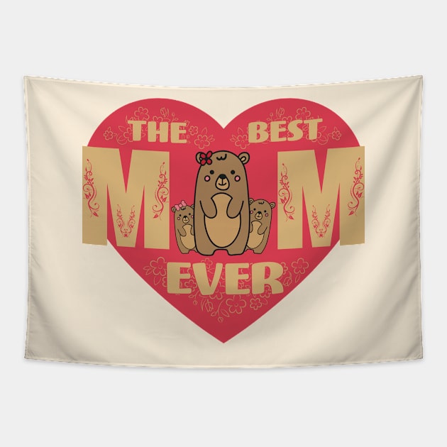 Mama Bear in my Heart Tapestry by FunawayHit