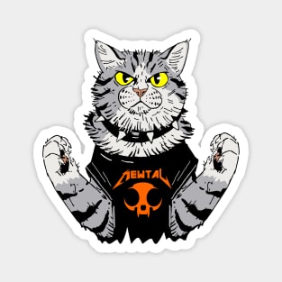 Heavy metal cat Magnet