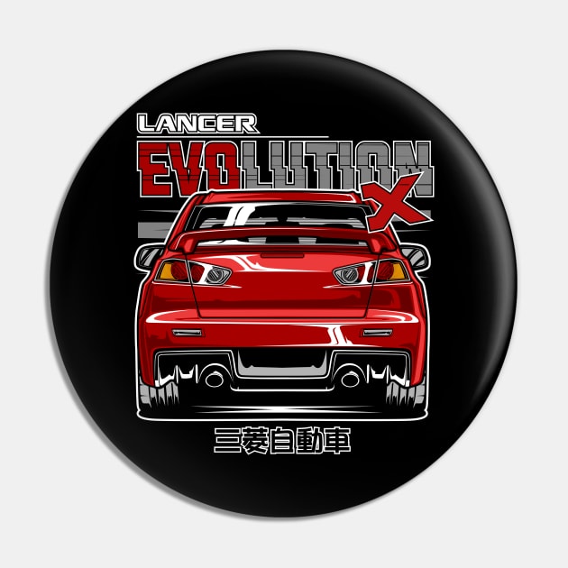 Red Lancer Evolution X Pin by idrdesign