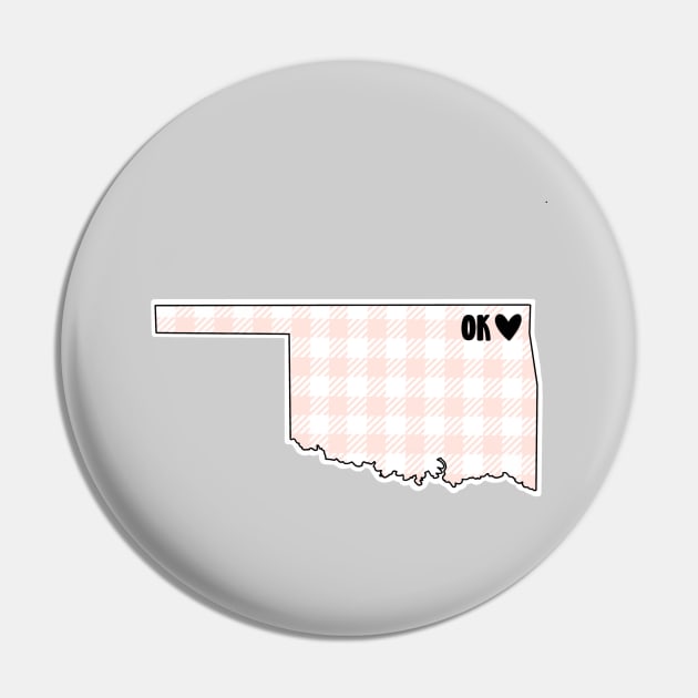 USA States: Oklahoma (pink plaid) Pin by LetsOverThinkIt