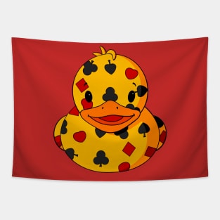 Card Suit Pattern Rubber Duck Tapestry