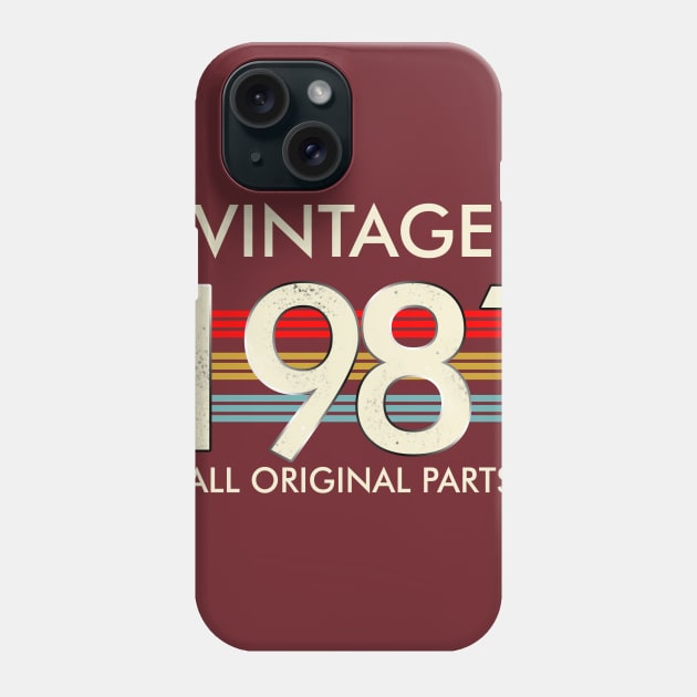 Vintage 1981 All Original Parts Phone Case by louismcfarland