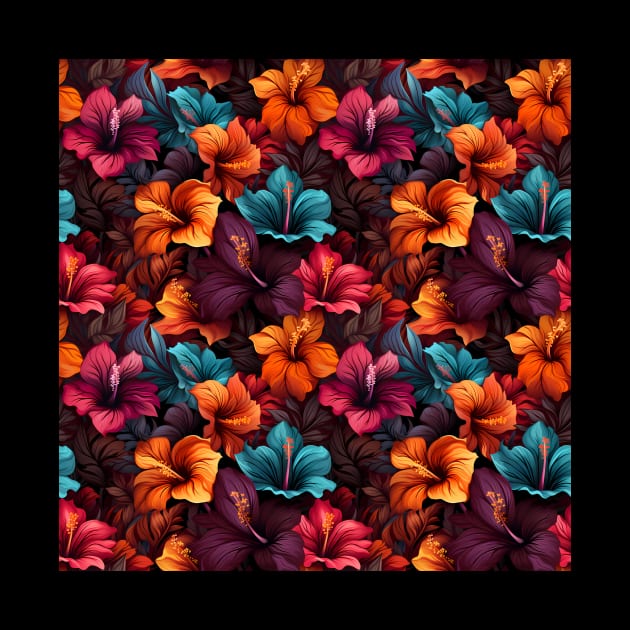 #35 Floral Pattern. Hibiscus Flower Pattern. by Fleurseam