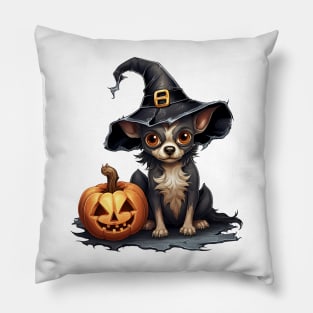 Halloween Chihuahua Dog #1 Pillow