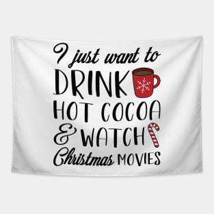 Hot Cocoa Christmas Movies Tapestry