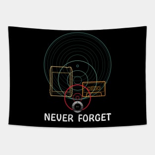 Music Collector Vintage Never Forget Tapestry