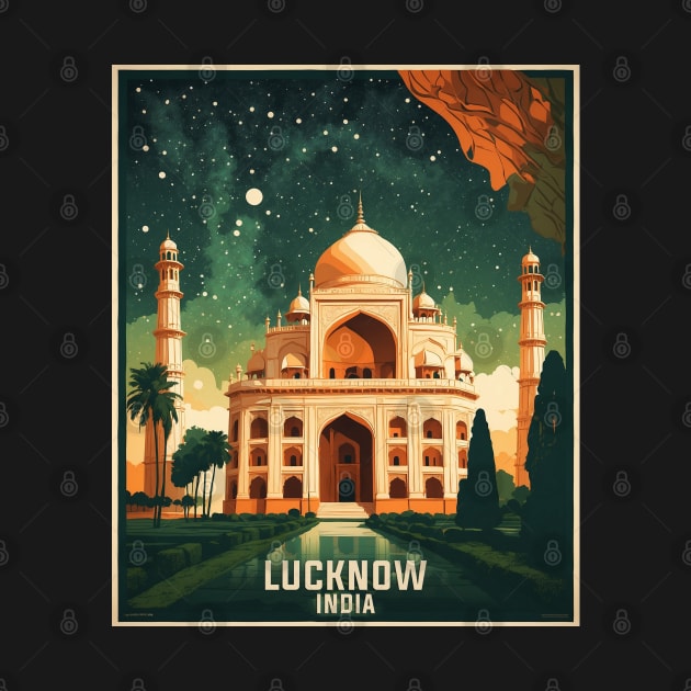 Lucknow India Starry Night Vintage Tourism Travel by TravelersGems