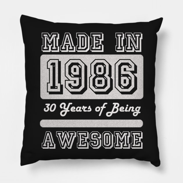 Made in 1986 Pillow by ESDesign