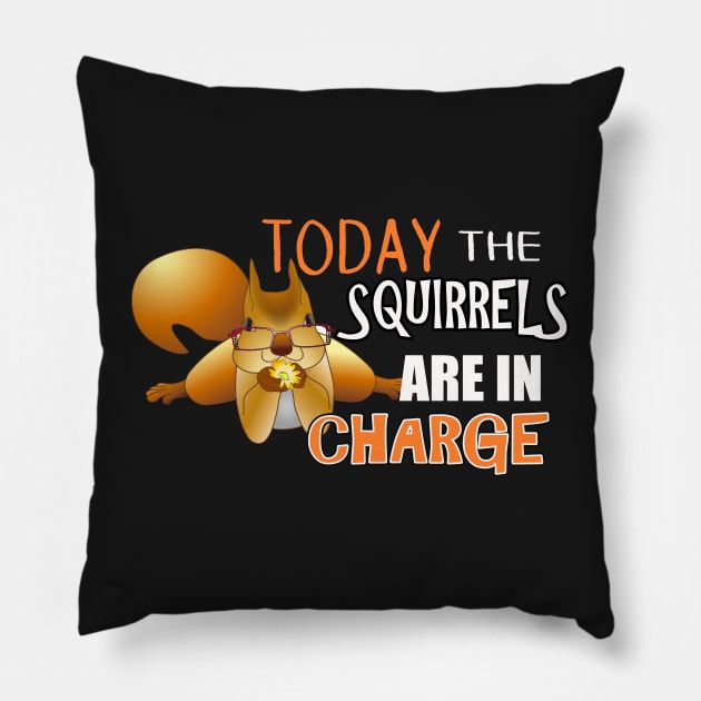 The ADHD Squirrel - Today the Squirrels are in Charge Pillow by 3QuartersToday