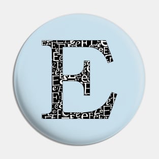E Filled - Typography Pin
