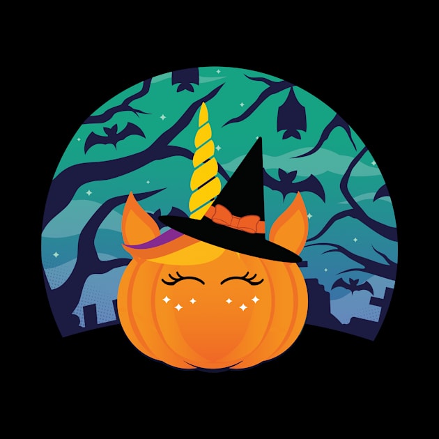 Pumpkin Unicorn Cute by MGO Design