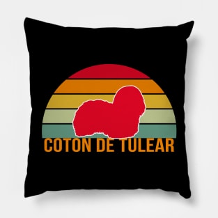 Coton de Tulear Vintage Silhouette Pillow