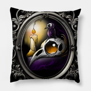 RavenSkull still life Pillow