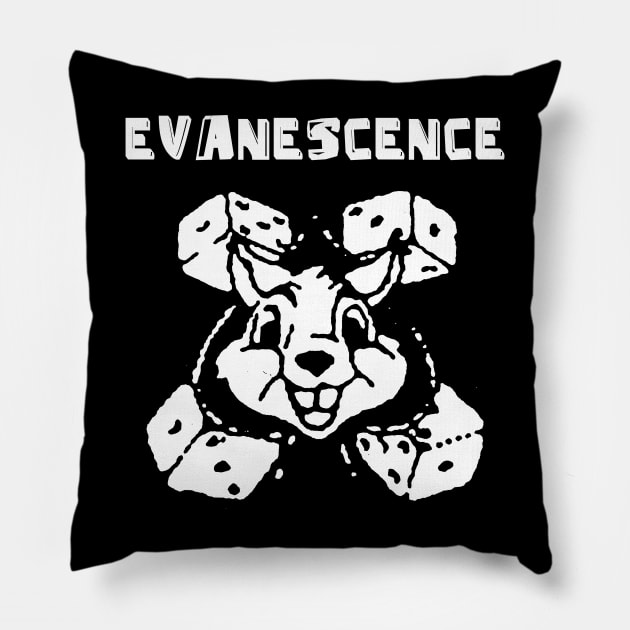 evanescence rabbit dice Pillow by doggo babushka