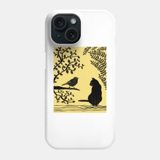 The Cat and the Bird Phone Case