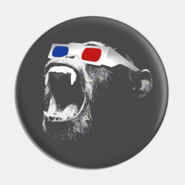 3D Chimp Pin by robotface