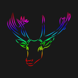 deer in the colors of the rainbow T-Shirt