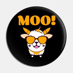 Funny Cow Saying Moo Pin