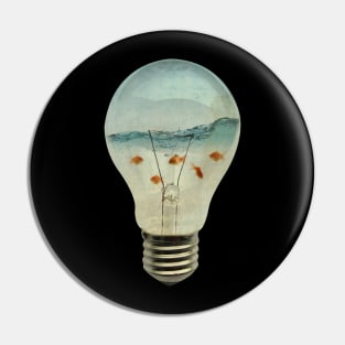 Goldfish in a lightbulb Pin