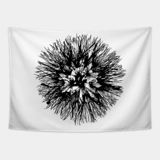 Make A Wish Dandelion Illustration In Black Tapestry