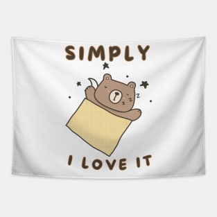 Simply I love it Cute sleeping animal (lazy edition ) Tapestry