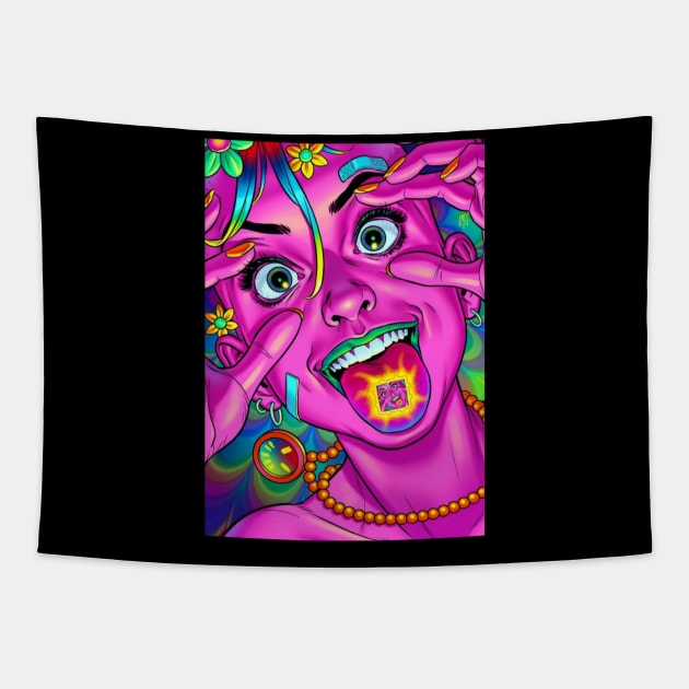 Crazy girls Tapestry by aisyahks