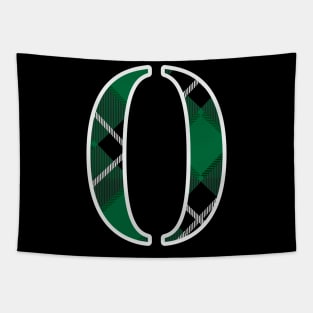 0 Sports Jersey Number Green Black Flannel Tapestry