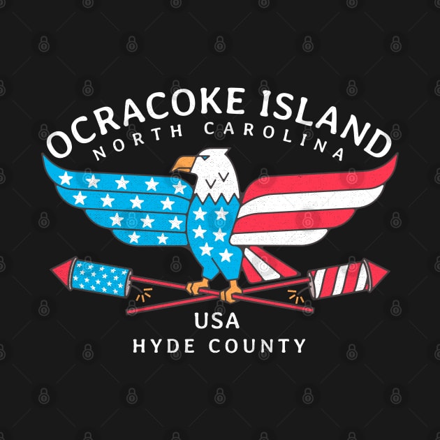 Ocracoke Island, NC Summer Patriotic Pride Fourth of July by Contentarama