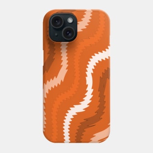 Orange 70s Retro Waves Phone Case