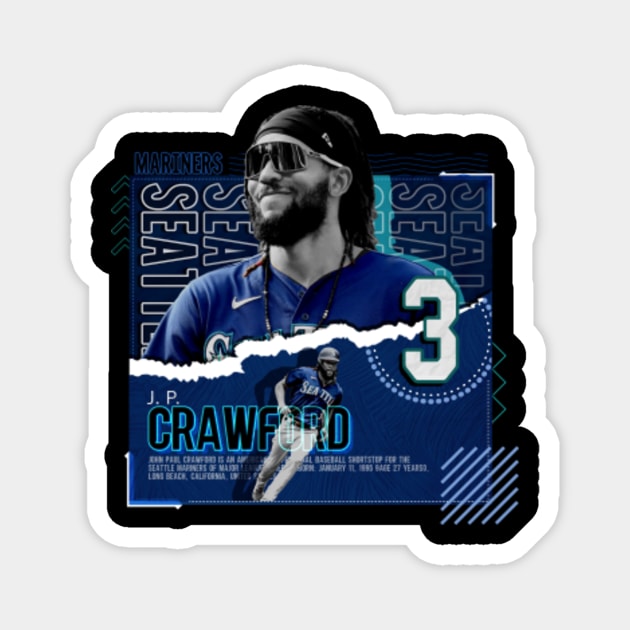 J.P. Crawford Baseball Paper Poster Mariners