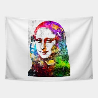 Mona Lisa Grunge Tapestry