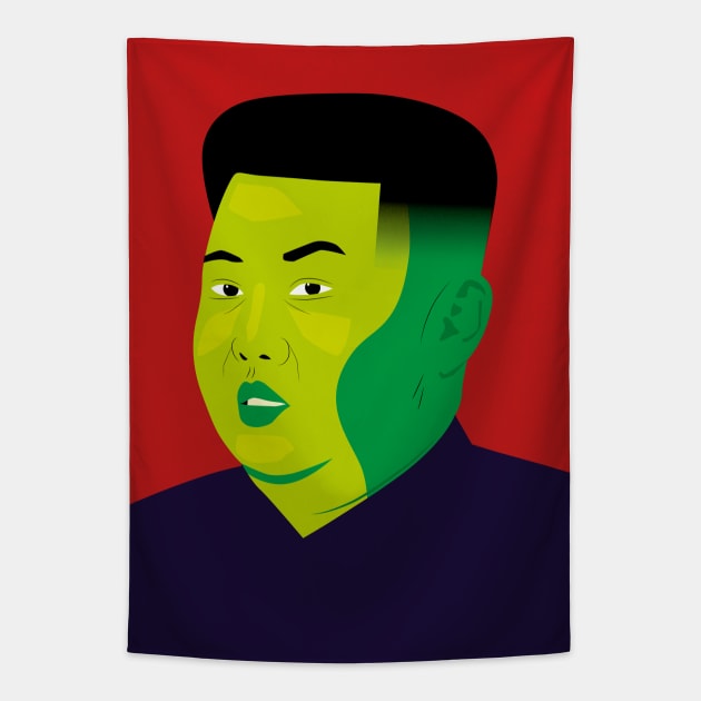 Kim Jong Un 2 Tapestry by Shwin