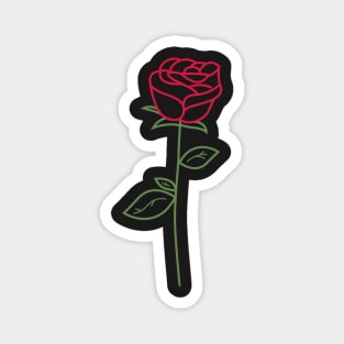 ROSE OUTLINE - Centered in Chest Magnet