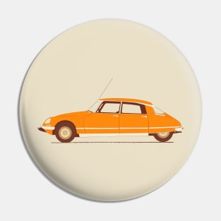 Orange Ride of the Retro Future Pin