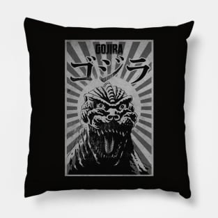 Vintage Gojira Propaganda Pillow