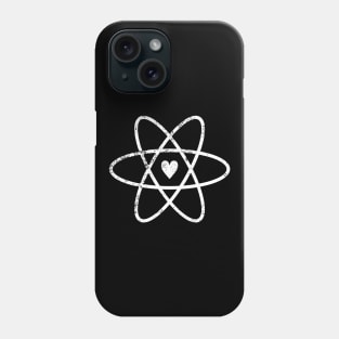 Atomic Symbol + Heart, Distressed Phone Case