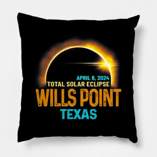 Total Solar Eclipse 2024 Wills Point Texas Pillow