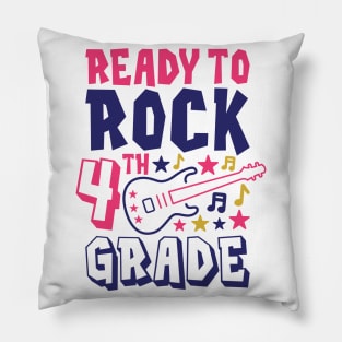 Rocking 4th Grade Funny Kids School Rock Back to School Pillow