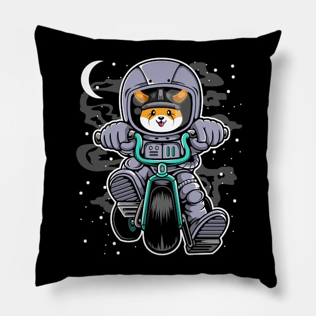 Astronaut Floki Inu Coin Floki Army To The Moon Crypto Token Cryptocurrency Wallet Birthday Gift For Men Women Kids Pillow by Thingking About