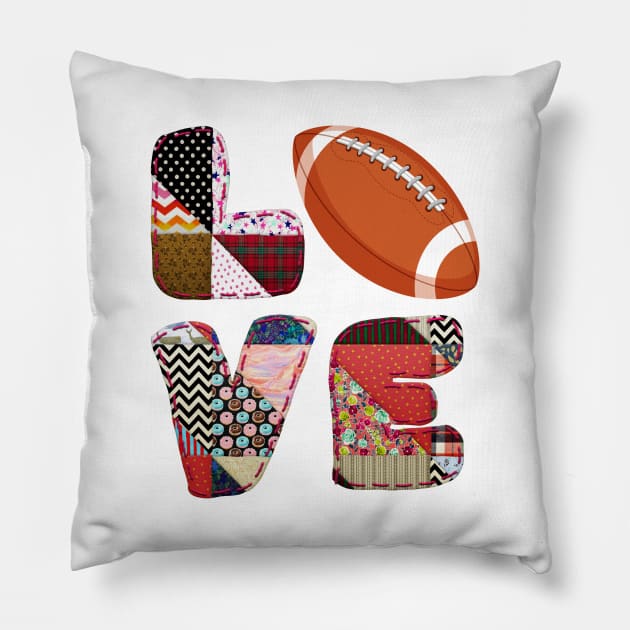 Love Football design Pillow by Satic