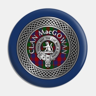 Clan MacGowan Crest & Tartan Knot Pin