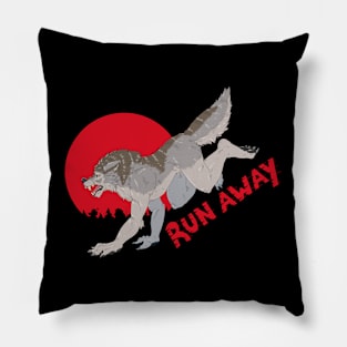 Run Away Werewolf Pillow