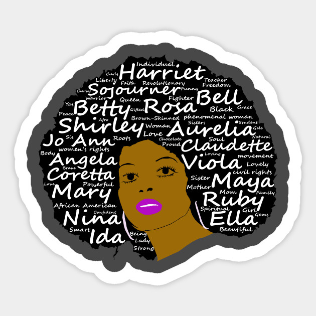 Black History Month Powerful Women In Natural Hair Afro Art