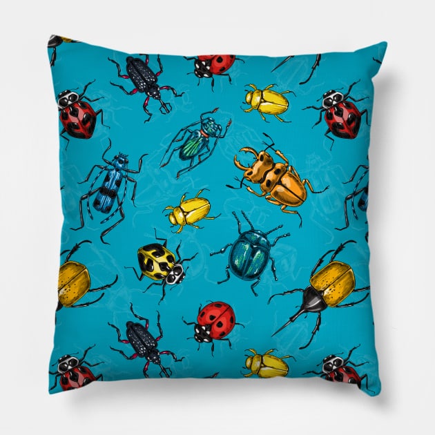 Beetles Pillow by katerinamk